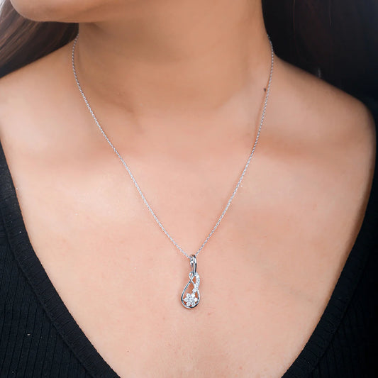 CZ Infinity Shaped Pendant
