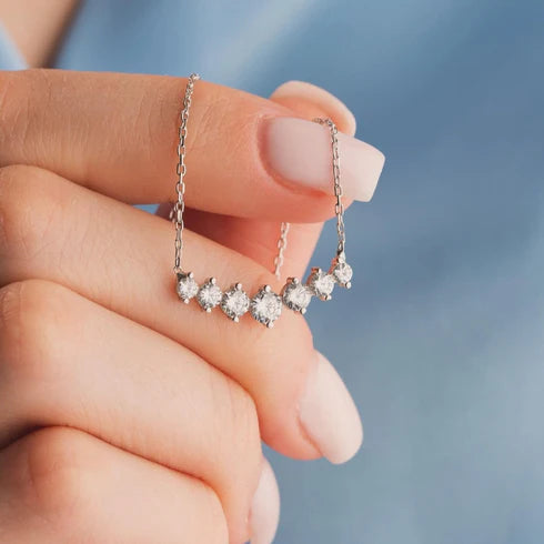 Silver Classic Diamond Pendant